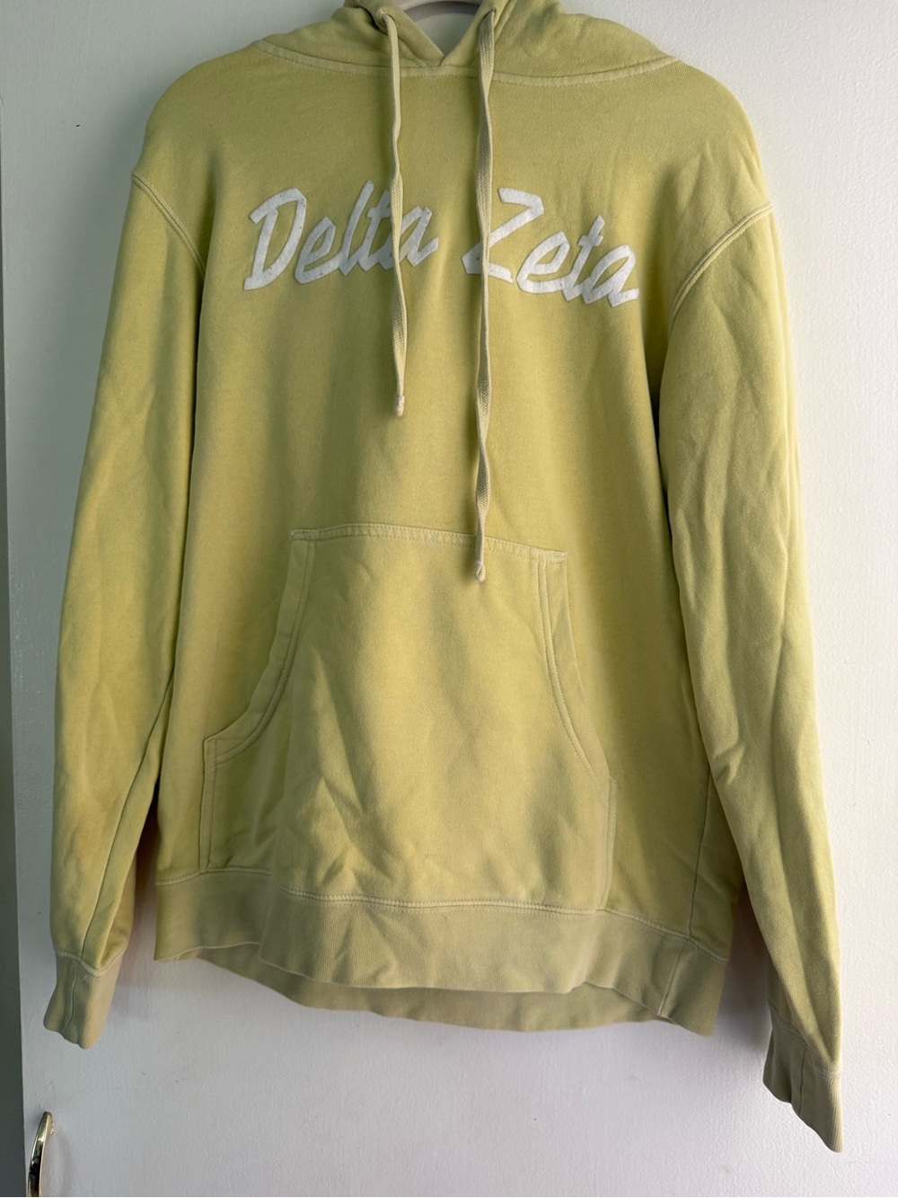Delta zeta Pale Yellow Hooded Sweatshirt